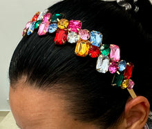 Cargar imagen en el visor de la galería, diadema con rhinestones de colores
